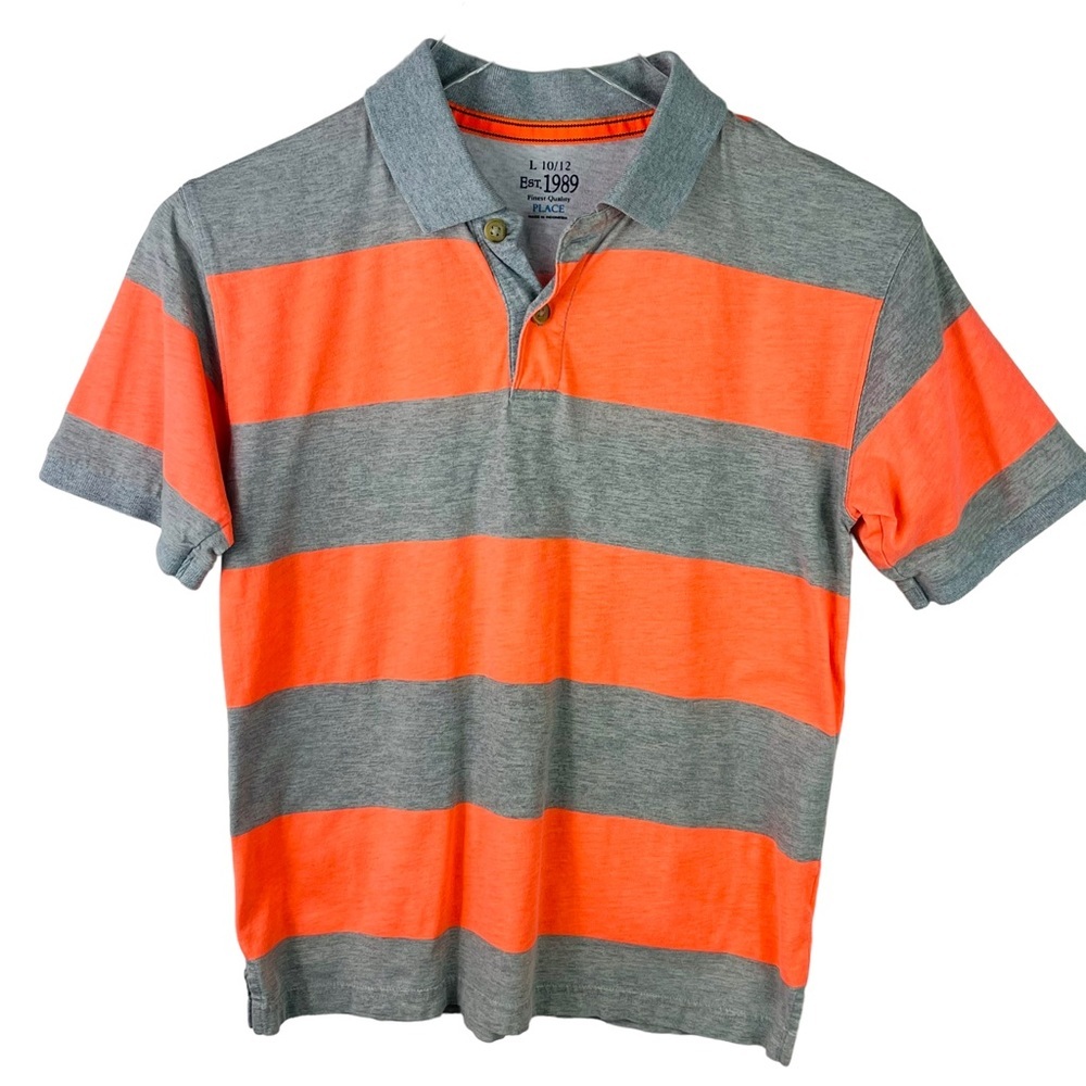 Children’s Place Boy’s Orange & Gray Polo Size: Boy’s 10/12
